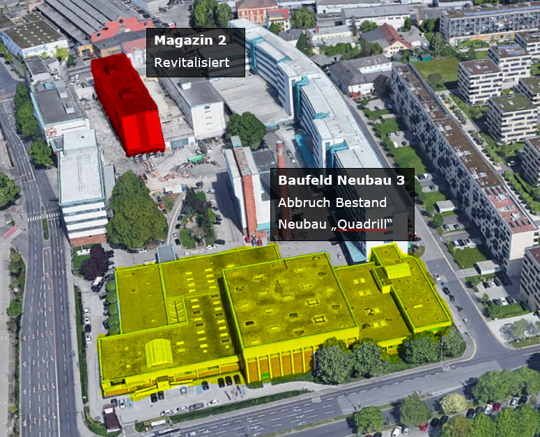 Übersicht Tabakfabrik Linz © Thomas Lorenz ZT GmbH