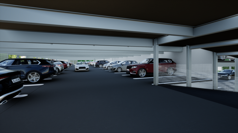 Endspurt bei Hochgarage der Fa. KNAPP AG