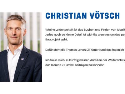 Zuwachs im Gesellschafterkreis der Thomas Lorenz ZT GmbH