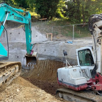 Baufortschritt beim Projekt „Adaptierung und Zubau Biomedizin Hahnhof“